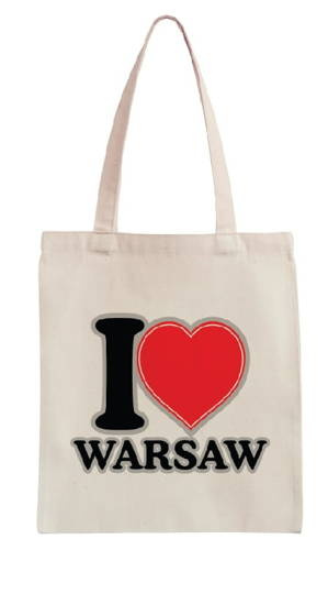 TORBA BAWEŁNIANA "I ♥ WARSAW"