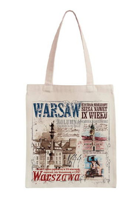COTTON SHOULDER BAG WARSAW RETRO