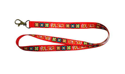 KEY STRAP "FLOWERS POLAND" - RED