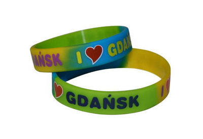 SILICONE BRACELET I love GDAŃSK