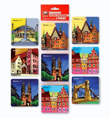 CORK COASTERS "WROCLAW" (6 pieces)