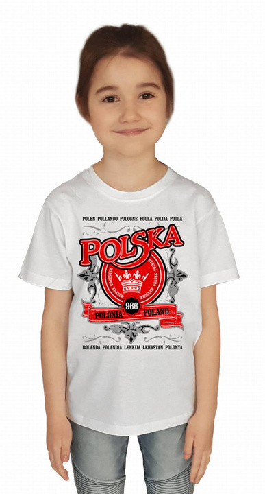 KOSZULKA "KORONA" JUNIOR BIAŁA