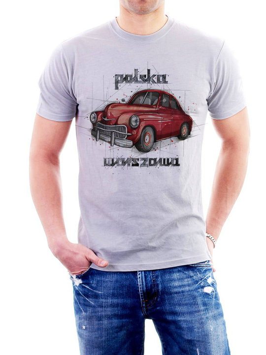 KOSZULKA SZARA "Polska Warszawa"