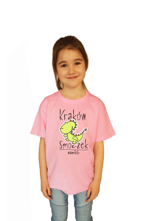 KOSZULKA"SMOCZKI" JUNIOR RÓŻOWA