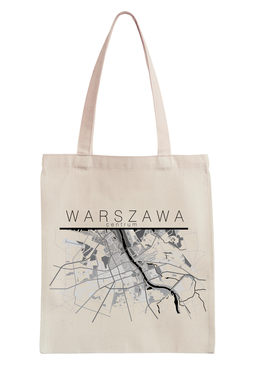 Torba bawełniana "WARSZAWA MAPA"