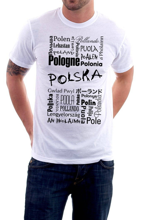 T-SHIRT "POLAND IN 25 LANGUAGES"