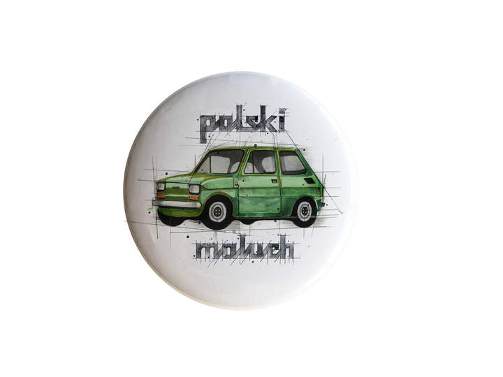 MAGNES OKRĄGŁY "Polski Maluch zielony"