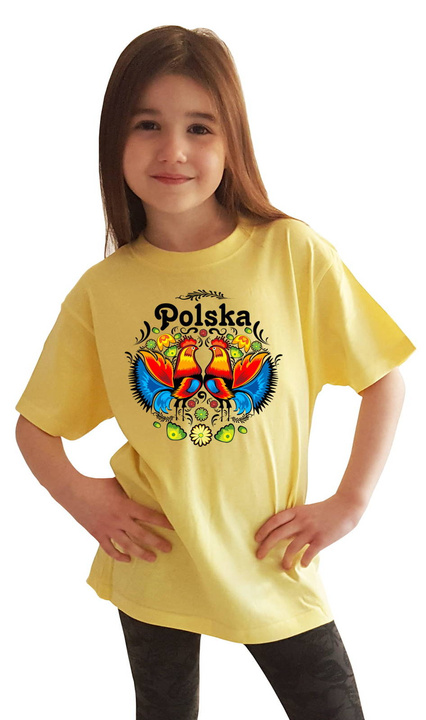 KOSZULKA"KOGUTY" JUNIOR ZÓŁTA