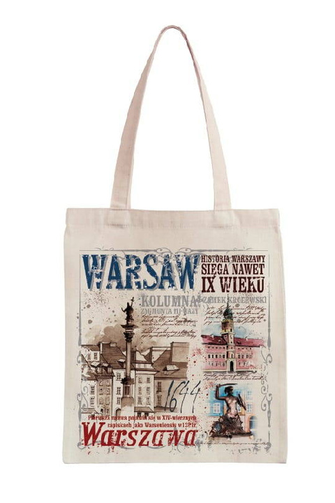 COTTON SHOULDER BAG WARSAW RETRO