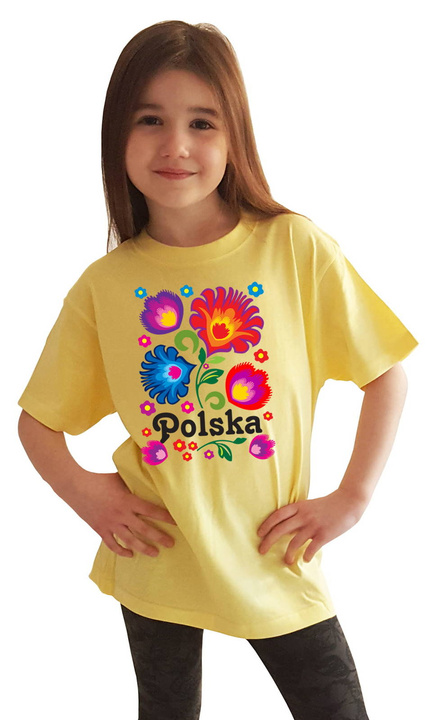KOSZULKA"KWIATKI" JUNIOR ZÓŁTA