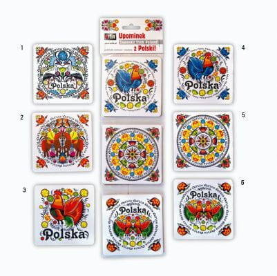 PODKŁADKI FOLKOWE (komplet 6 szt)