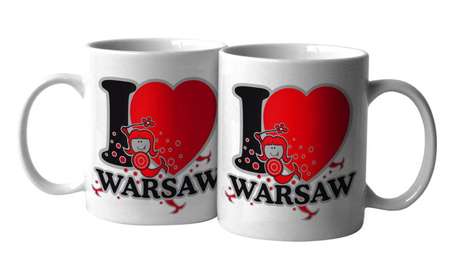 KUBEK "I ♥ WARSAW"