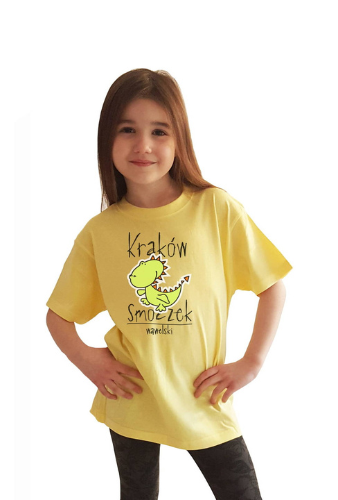 KOSZULKA"SMOCZKI" JUNIOR ŻÓŁTA