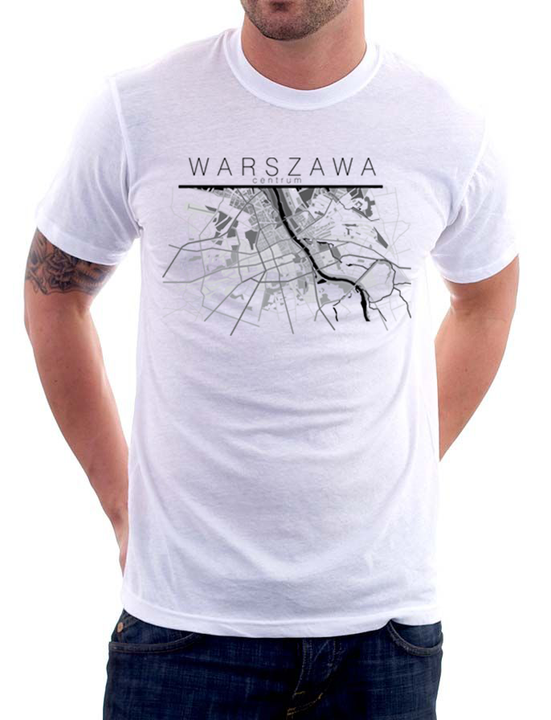 KOSZULKA "WARSZAWA MAPA"