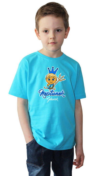 KOSZULKA"NEPTUNEK" JUNIOR NIEBIESKA