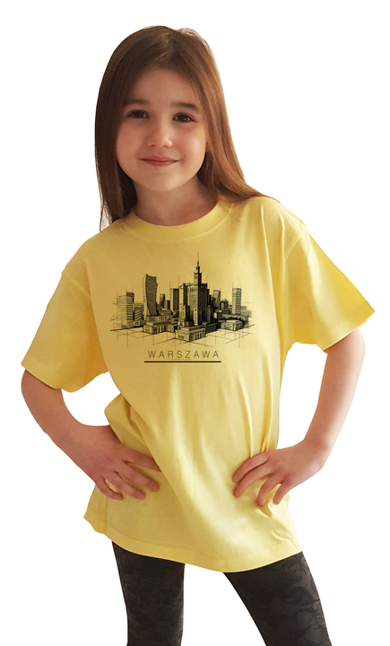 KOSZULKA "WARSZAWA SZKIC" JUNIOR ŻÓŁTA