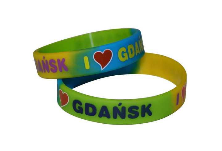 SILICONE BRACELET I love GDAŃSK