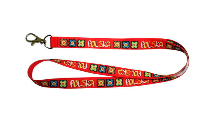 KEY STRAP "FLOWERS POLAND" - RED