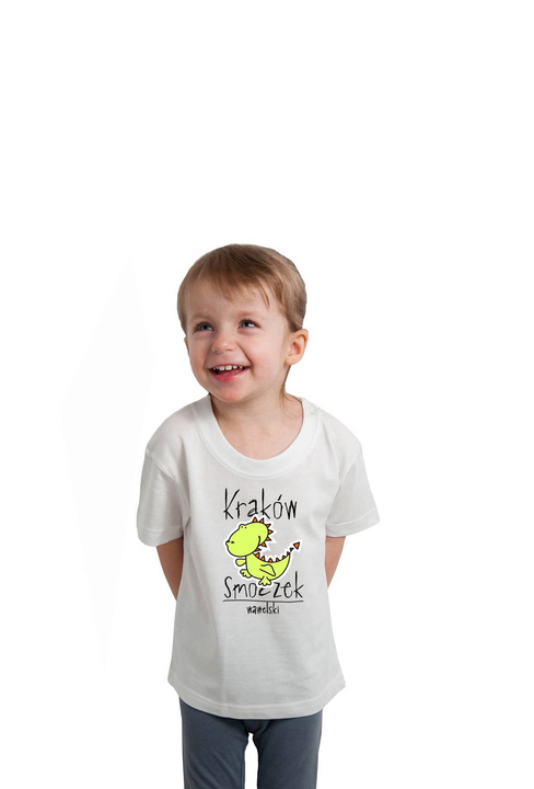 KOSZULKA"SMOCZKI" JUNIOR BIAŁA