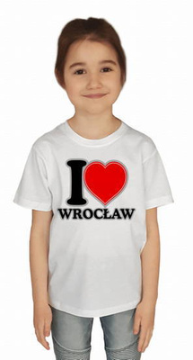 KOSZULKA"I LOVE WROCŁAW" JUNIOR BIAŁA